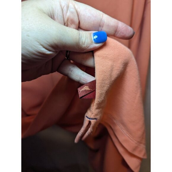 Tommy Bahama Men’s 2XB Short Sleeve Polo Shirt Orange Pima Cotton Blend (993) - Picture 8 of 16